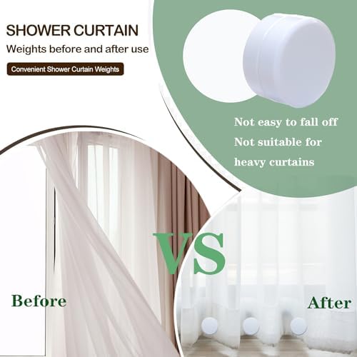 12 PCS Heavy Duty Magnetic Shower Curtain Weights