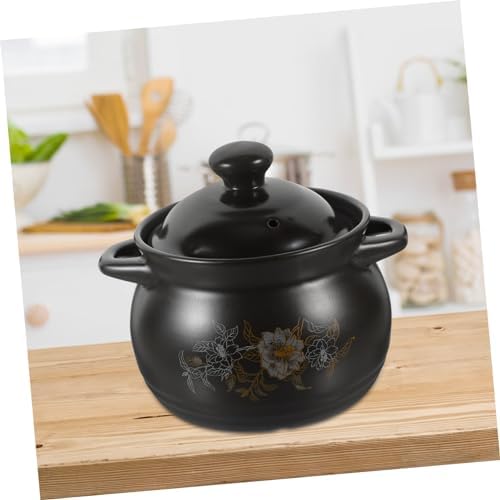 Hemoton 18L Ceramic Stockpot with Lid
