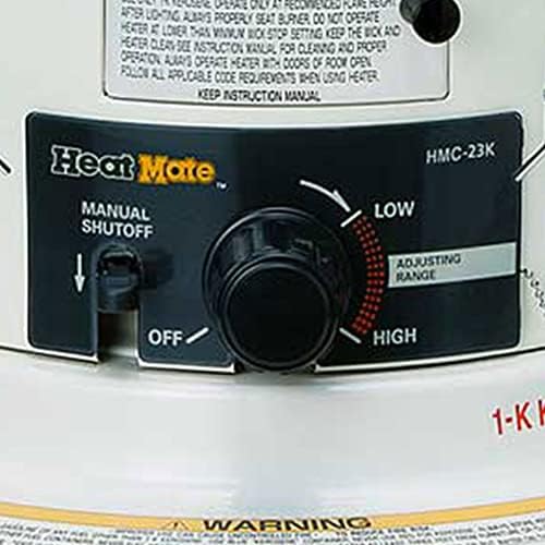 HeatMate HMC-23K Kerosene Heater 23500 BTU White Cordless