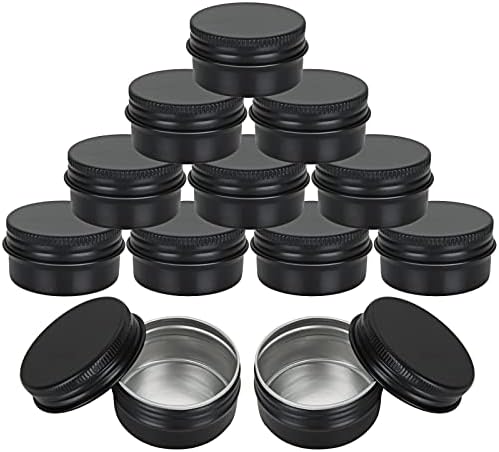 Acrux7 50 Pack 1oz Black Aluminum Tin Containers