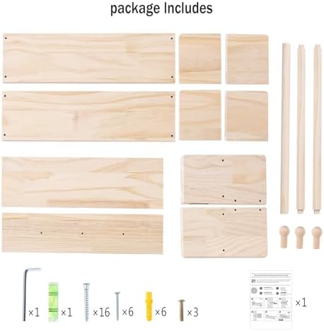 AZSKY Floating Wall Bookshelf Set of 3