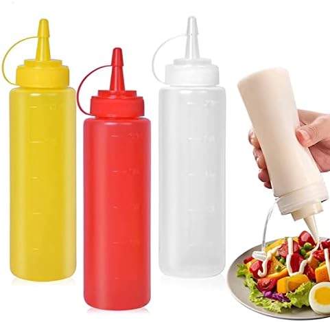 CONDRA FIELD Condiment Squeeze Bottles 3Pcs 135oz