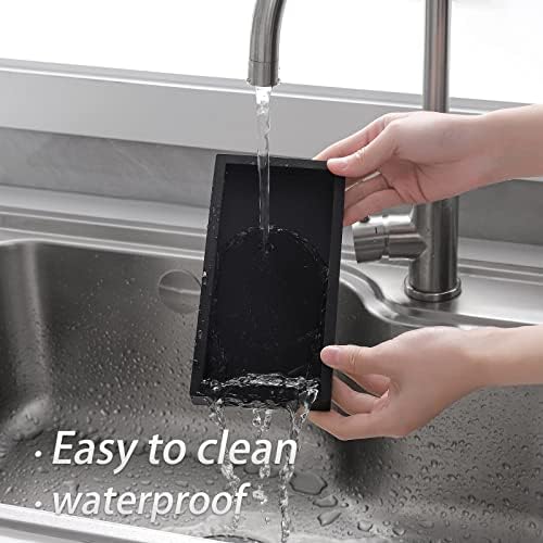 Heagoale Silicone Vanity Tray Black Rectangle