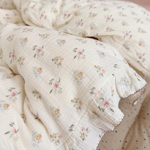 BuLuTu 100 Cotton Muslin Duvet Cover Twin Size