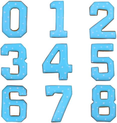 3 Inch Number Cookie Cutter Set - 9 Pieces Stainless Steel