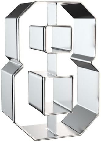 3 Inch Number Cookie Cutter Set - 9 Pieces Stainless Steel