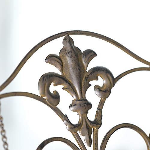 Jemeni Fleur De Lis Cookbook Stand with Antique Brown Finish