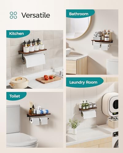 Banawey Wall Mount Paper Towel Holder with Shelf