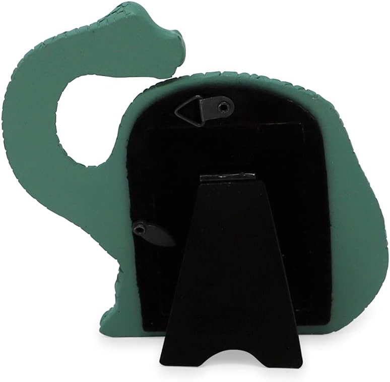 Isaac Jacobs Resin Dinosaur Picture Frame Brontosaurus Green