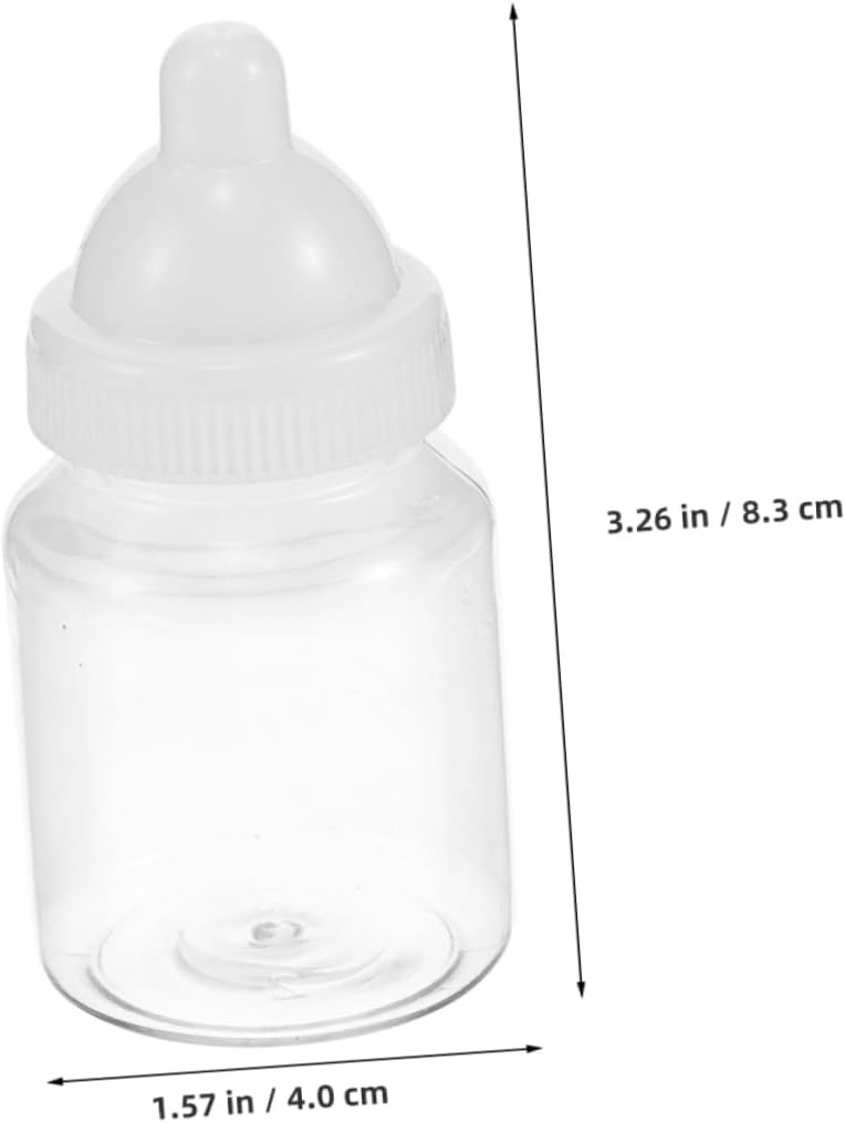 KOMBIUDA 24pcs Clear Candy Boxes Unique Bottle Design for Party Favors