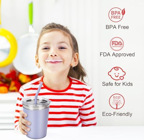 Rommeka Kids Straw Cups 6 Pack 12oz Sippy Cup