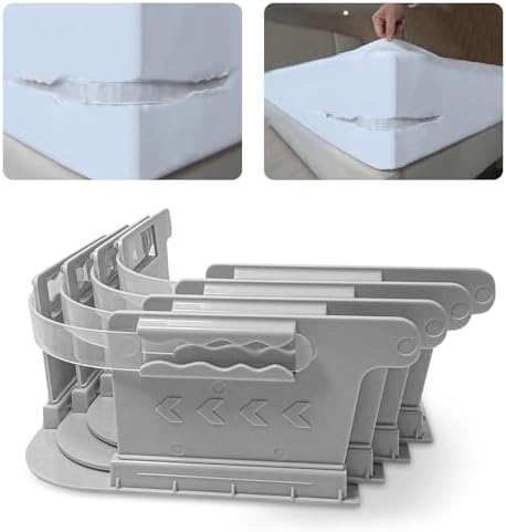 Yikorqu Bed Sheet Holders 4PCS Gray Corner Fixer