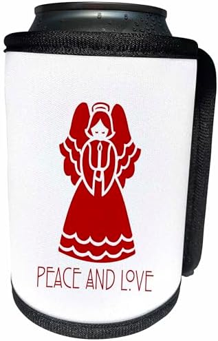 Can Cooler Bottle Wrap - Peace and Love Angel with Candle Design