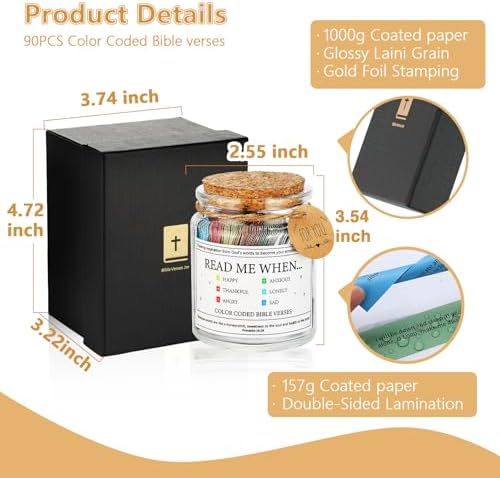 Bible Verse Jar with Prayer Cards for Spiritual Inspiration