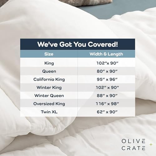 Olive Crate Bamboo Viscose King Comforter - Lightweight Breathable