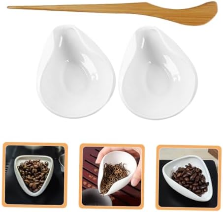 Hohopeti Set Tea Scoop Porcelain Tea Vessel for Loose Leaf