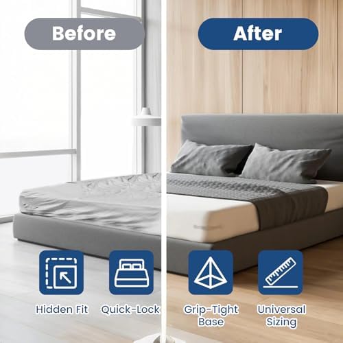 Yikorqu Bed Sheet Holders 4PCS Gray Corner Fixer