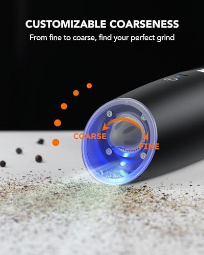 FORLIM Gravity Electric Salt and Pepper Grinder Set