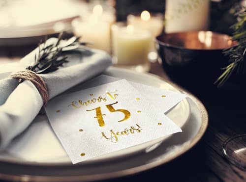 Cheers to 75 Years Cocktail Napkins 50-Pack