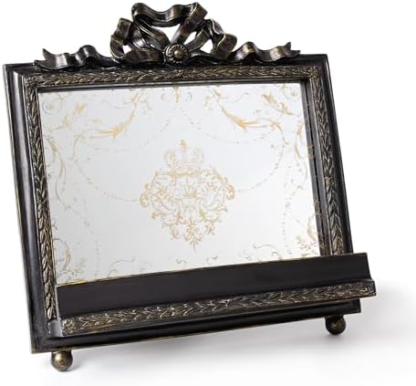 AELS Vintage Ornated Cookbook Stand Black
