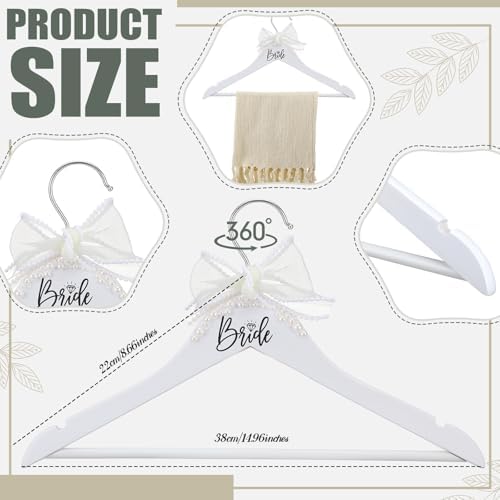 Yuntau Bride Wedding Dress Pearl Hanger with Bow
