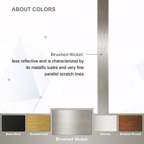 ANDY STAR Wall Mirror Brushed Nickel Modern Bathroom Vanity