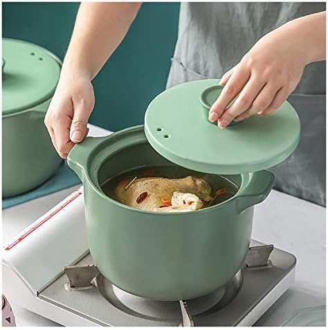 SISWIM Green Ceramic Casserole with Lid 27L