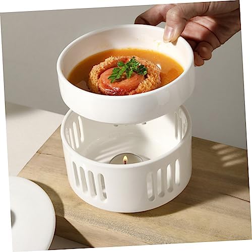 IMIKEYA Ceramic Stew Pot with Heating Base