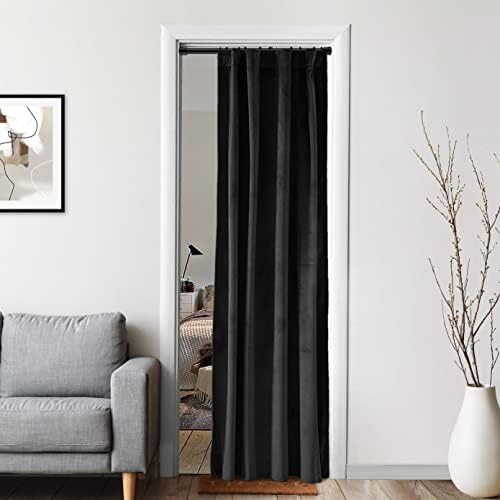 XTMYI Velvet Blackout Door Curtain Panels 80 Inch