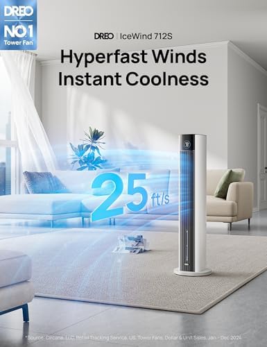 Dreo Evaporative Air Cooler 43 Floor Fan with APP Control