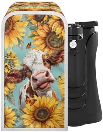 ZOUTAIRONG Funny Cow Can Opener Cover Blue Electric Can Opener Dust Cover
