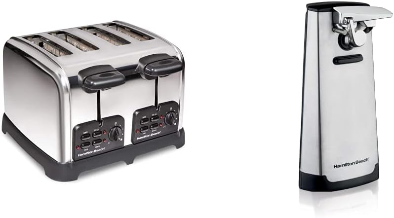 Hamilton Beach Retro Toaster with Wide Slots and Electric Can Opener