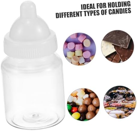 KOMBIUDA 24pcs Clear Candy Boxes Unique Bottle Design for Party Favors