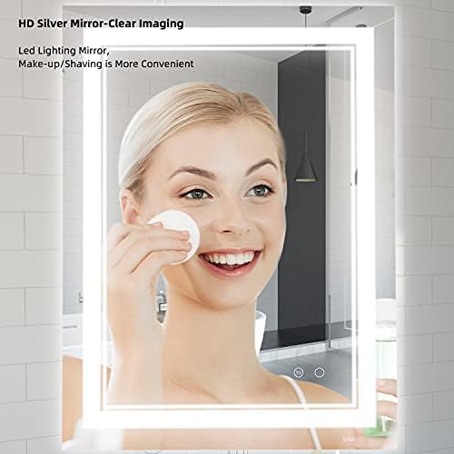 LED Bathroom Mirror with Anti Fog and Dimmable Touch Control