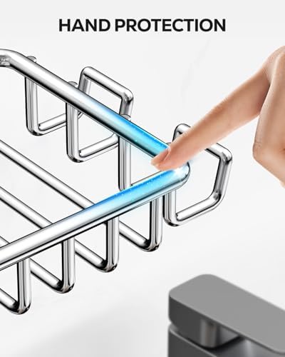 Nieifi Bar Soap Holder with 4 Hooks Stainless Steel