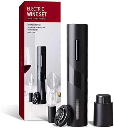 ueecool Electric Wine Opener Set with LED Light and Foil Cutter
