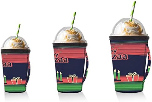 Reusable Iced Coffee Cup Sleeve with Handle for Hot and Cold Drinks