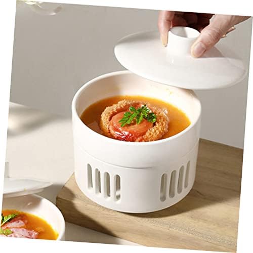 IMIKEYA Ceramic Stew Pot with Heating Base