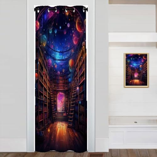 Wuminmin Bookshelf Door Curtain for Kids Bedroom