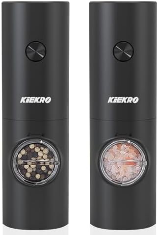 KIEKRO Electric Salt and Pepper Grinder Set