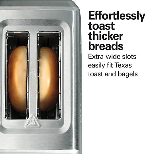 Hamilton Beach 2 Slice Toaster with Bagel Setting and Slide-Out Crumb Tray