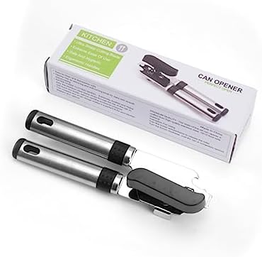 1Pc Stainless Steel Can Opener and Multi Function Bottle Opener with Lever