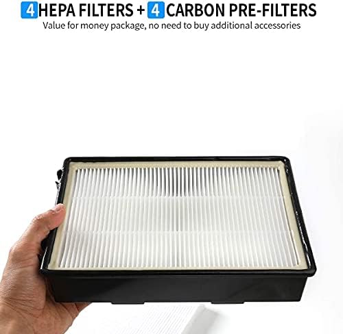 True HEPA Filter B 4 Pack Carbon Pre Filter 4 Pack for Holmes HAPF600 HAPF600D HAPF600D-U2