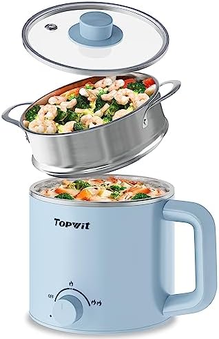 Topwit Multi-Use Electric Hot Pot with Steamer