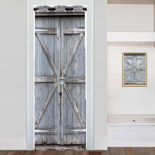 Shixiaoyan Rustic Barn Door Curtain 42W x 80L Panel
