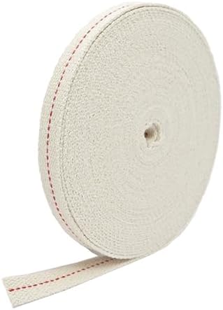 12 Inch Flat Cotton Oil Wick - 164ft Roll T13mm