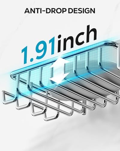 Nieifi Bar Soap Holder with 4 Hooks Stainless Steel