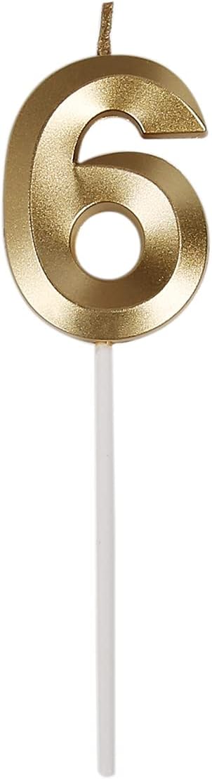 Bailym 60th Birthday Gold Number Candles Cake Topper