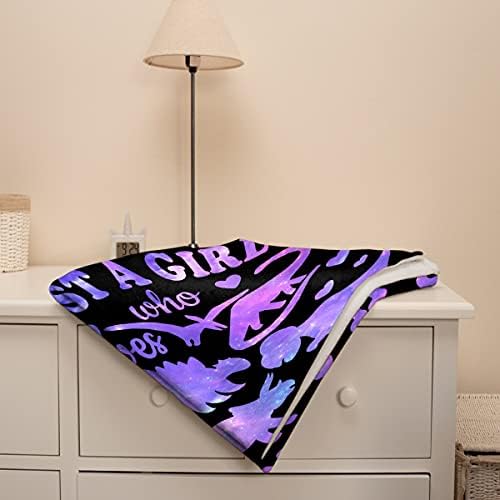 Dinosaur Blanket Gift for Women Kids Plush Throw
