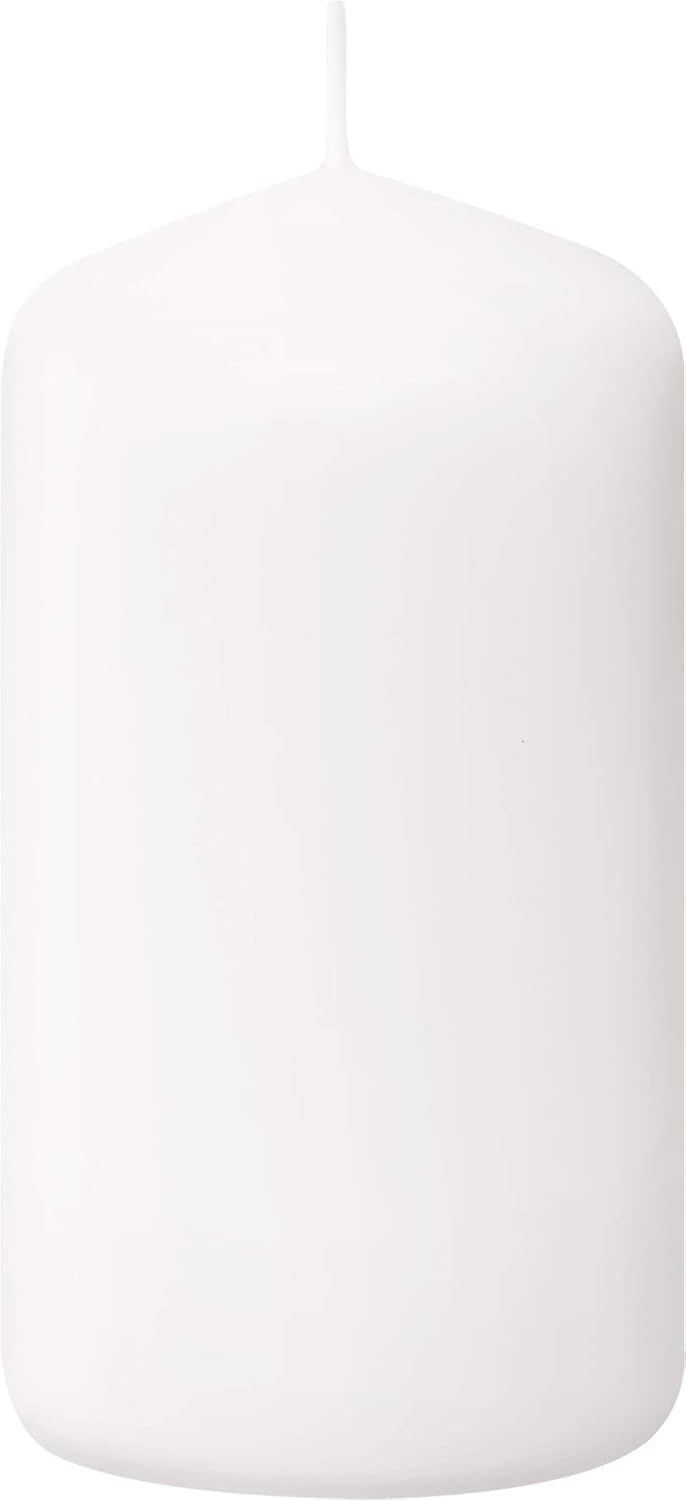 Bolsius White Pillar Candles 20 Pack Unscented